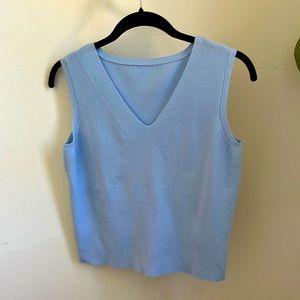Light Blue Stretchy Sweater Tank